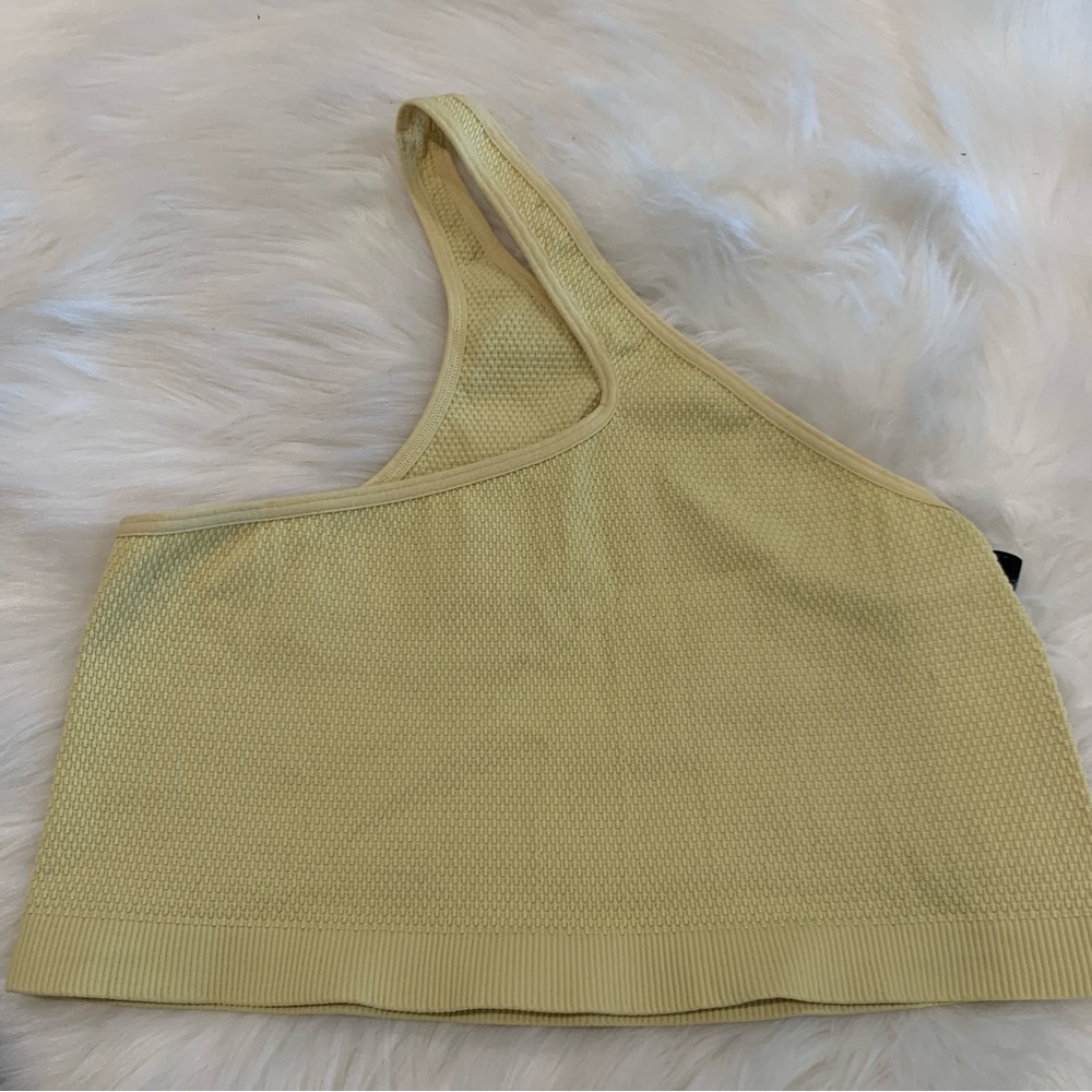 Urban Outfitters Out from Under Yellow One shoulder Spandex Crop Top Size XL